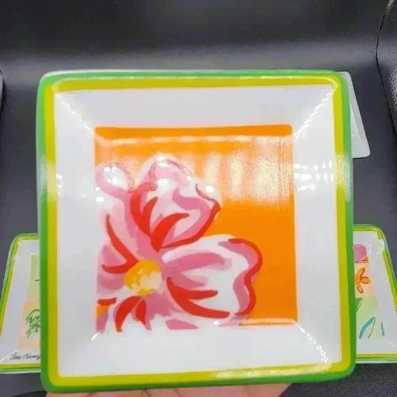 COPY - Sara Henry 4 Pieces Porcelain Rectangular Tray & 3 Coasters Spring Multi… - Picture 10 of 13